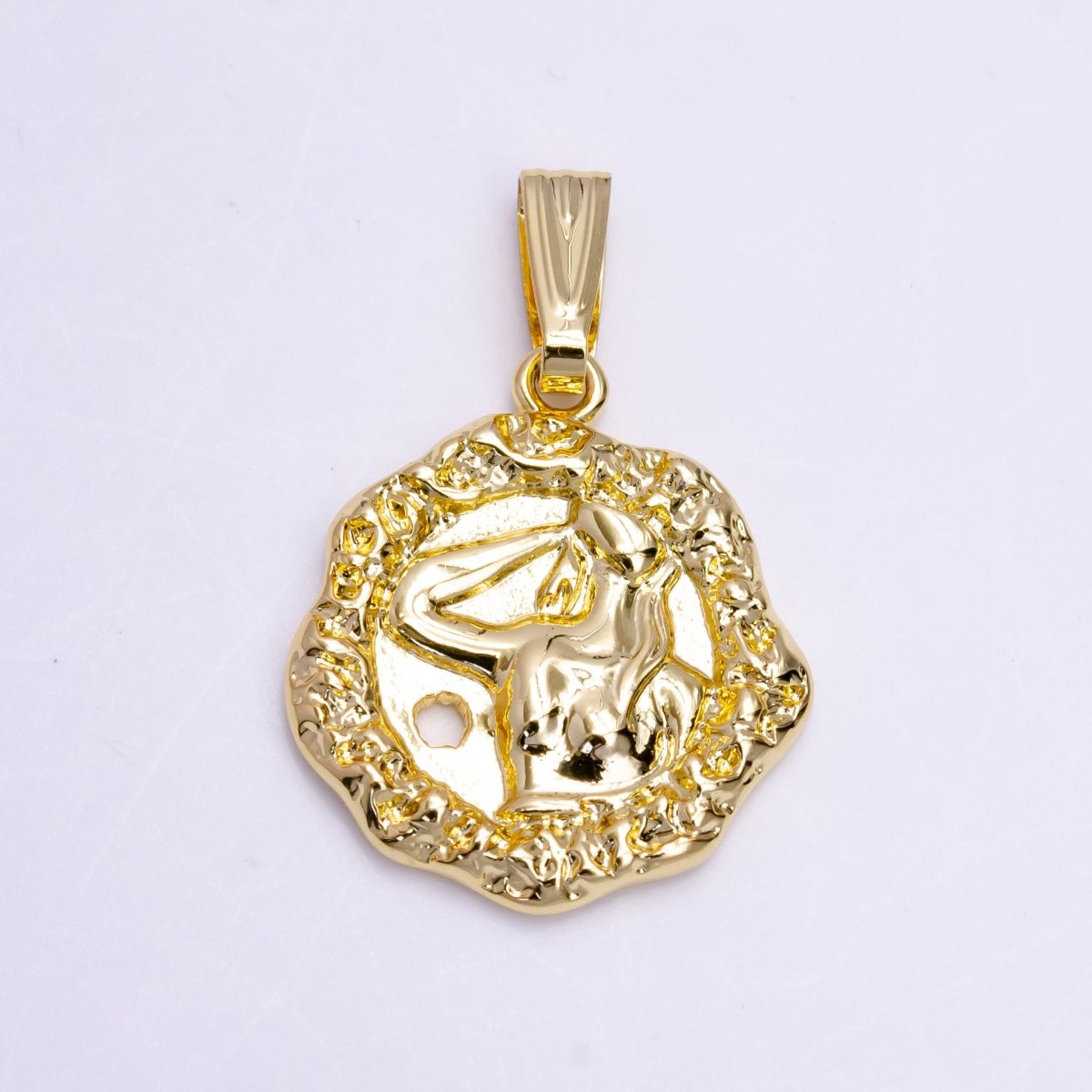 Dainty Cameo Pendant Abstract Rustic Woman Charm AA-748 - DLUXCA