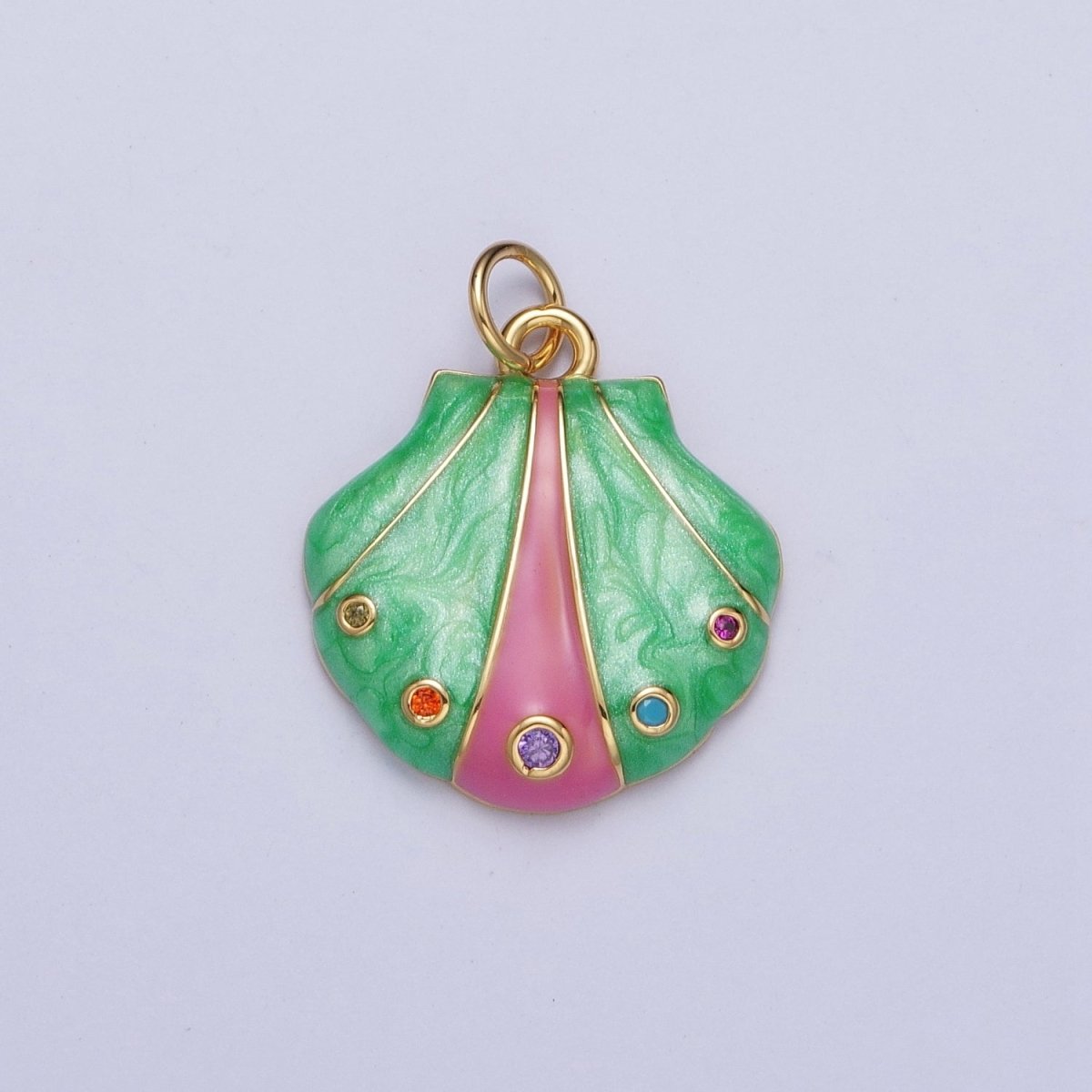 Dainty Colorful Shell Charm, Colorful Summer Style Shell Beach Charm For Earring Bracelet Necklace Jewelry Making | AG123 - DLUXCA