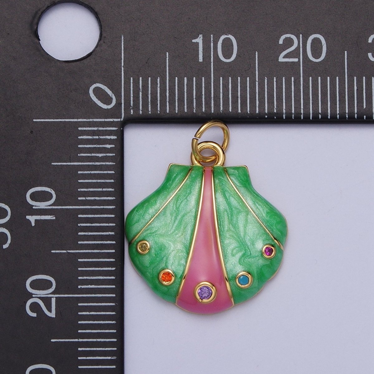 Dainty Colorful Shell Charm, Colorful Summer Style Shell Beach Charm For Earring Bracelet Necklace Jewelry Making | AG123 - DLUXCA