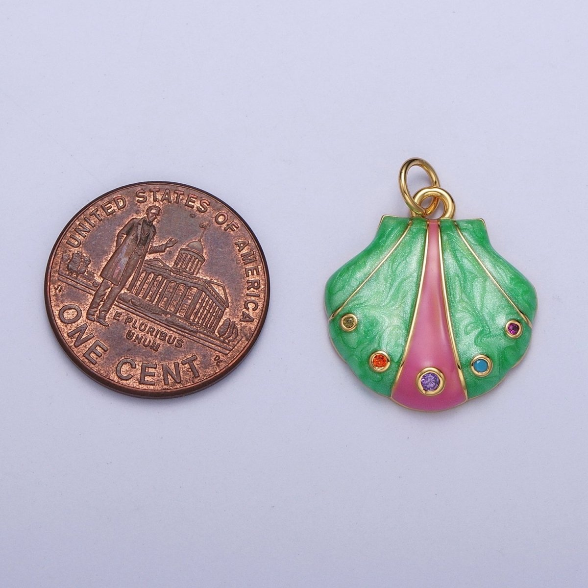 Dainty Colorful Shell Charm, Colorful Summer Style Shell Beach Charm For Earring Bracelet Necklace Jewelry Making | AG123 - DLUXCA