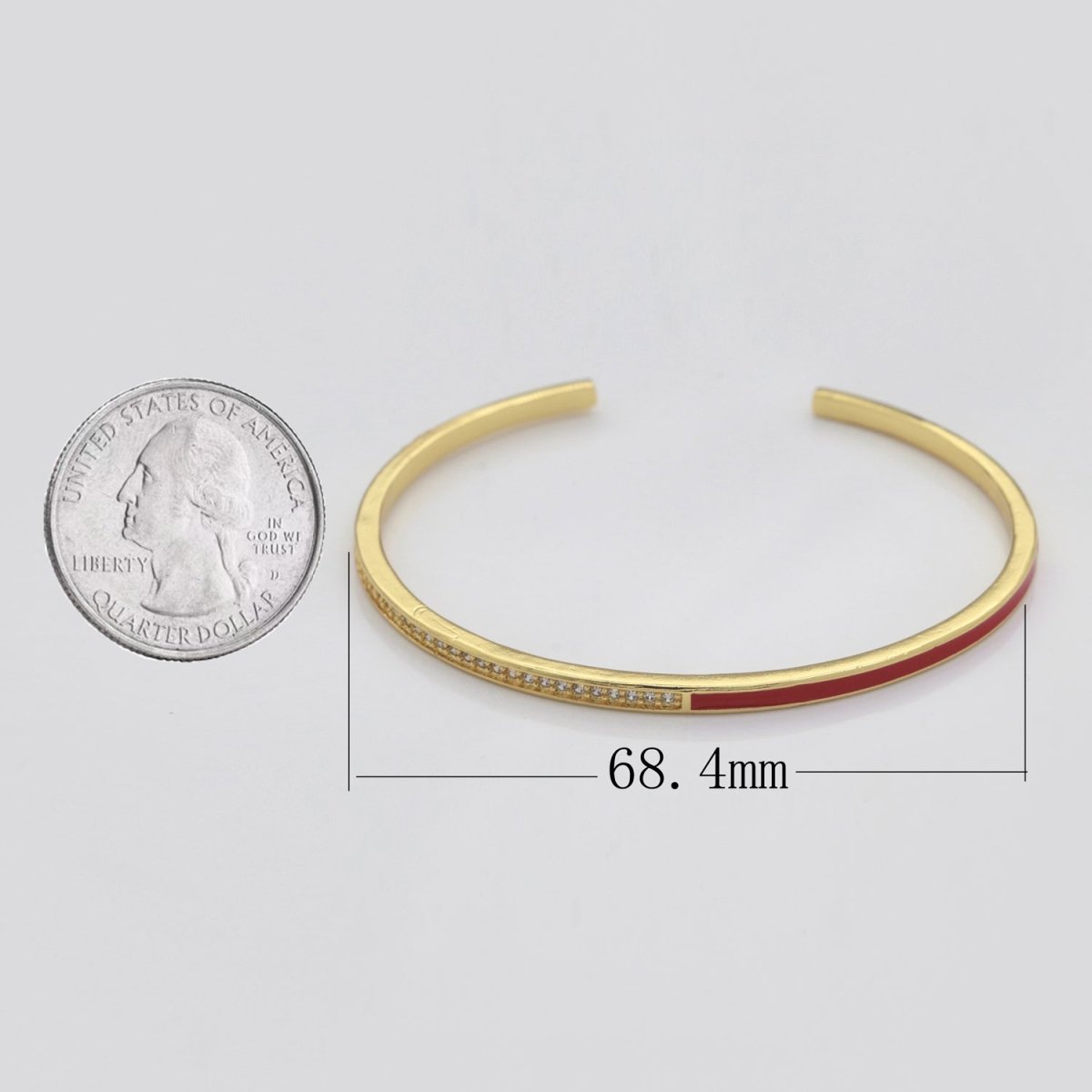 Dainty Cuff Bracelet Minimalist Bangle For Stacking Jewelry | WA-289 to WA-292 Clearance Pricing - DLUXCA