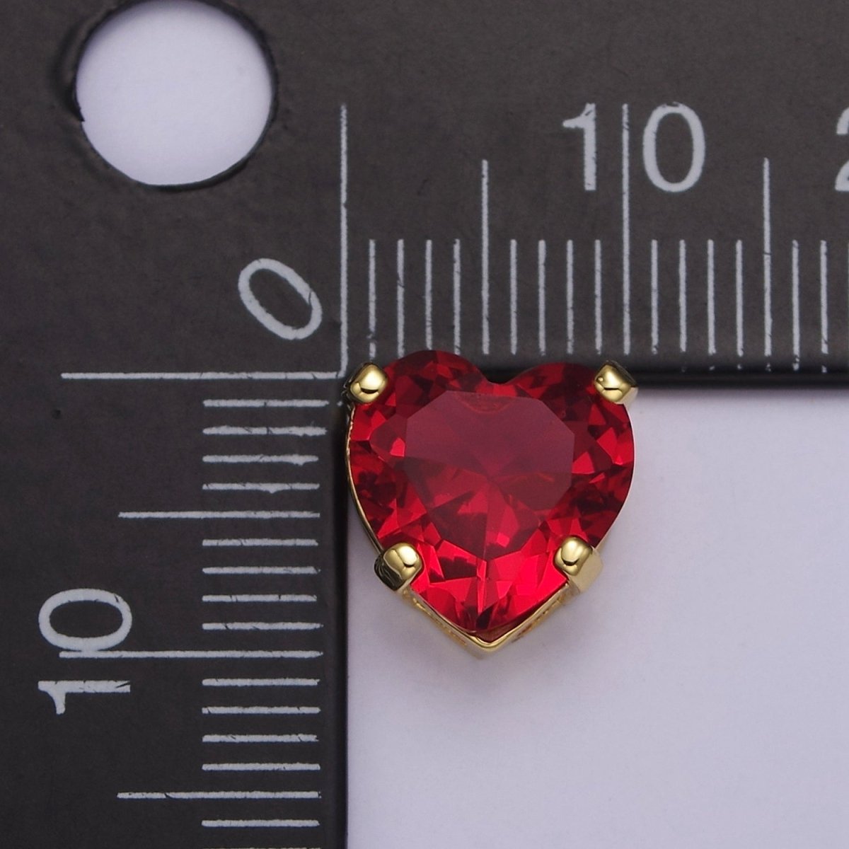 Dainty CZ Heart Spacer Bead, Gold Filled Heart Spacer Beads Pink Greem CZ Spacer Beads, Small Heart Spacers for Bracelet Necklace B-185 B-205 - DLUXCA