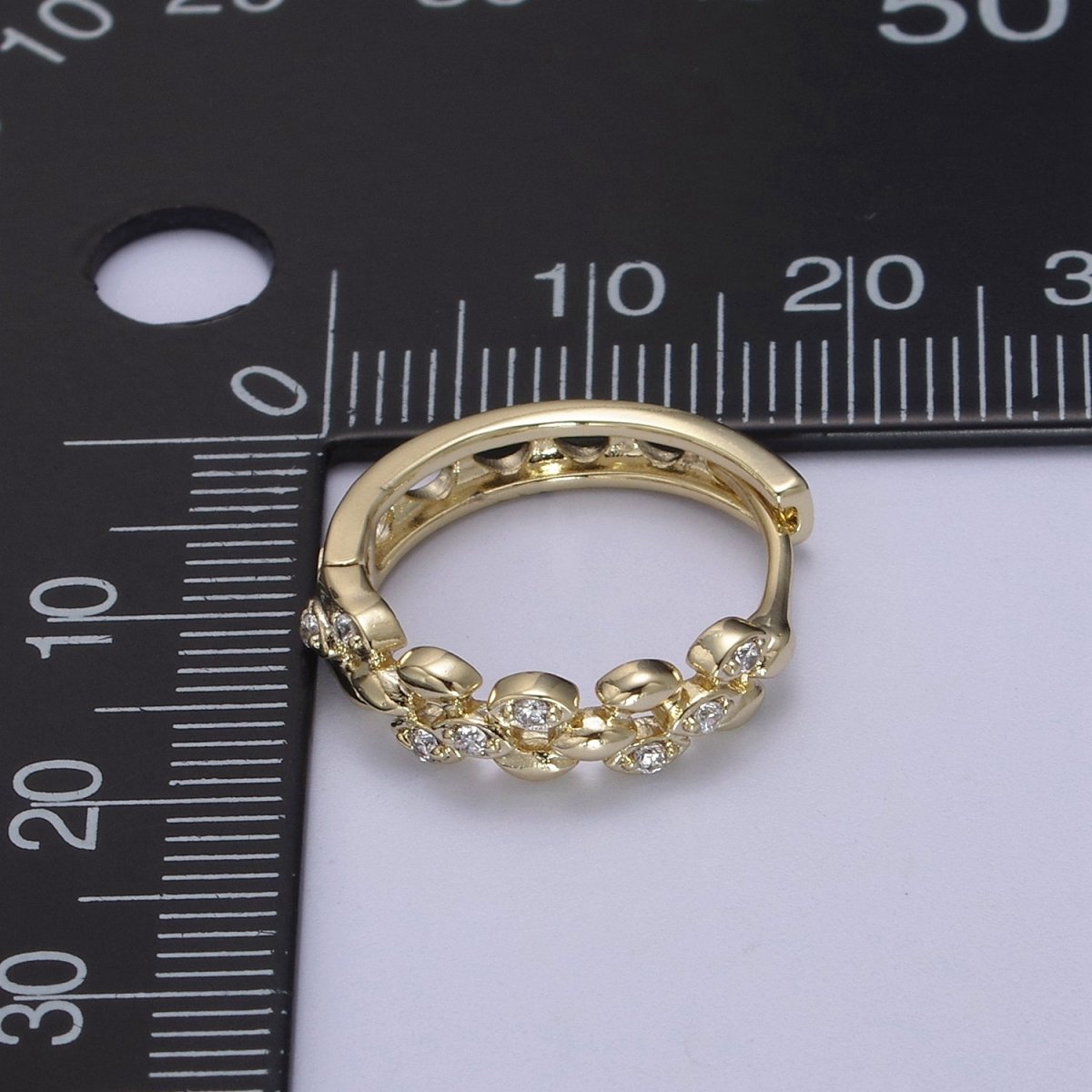 Dainty CZ Hoop Earrings • 14k Filled Gold Dainty Earrings • Huggie Hoops Earrings • 20mm Hoop Earrings • Minimalist Earrings • Gift for Her T-297 - DLUXCA