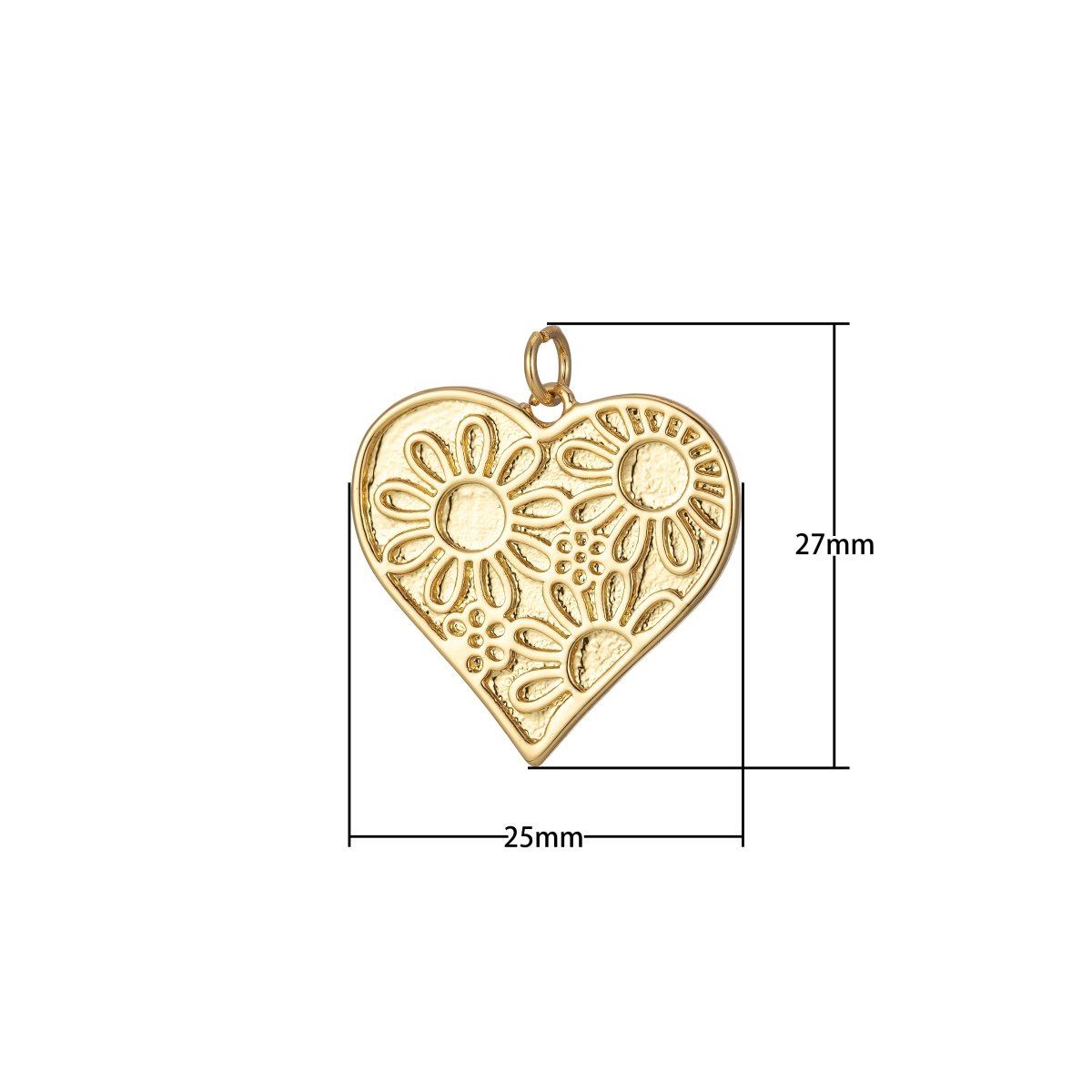 Dainty Daisy Flower Charm Enamel Heart Pendant Retro Design Inspired E-933 - E-936 - DLUXCA