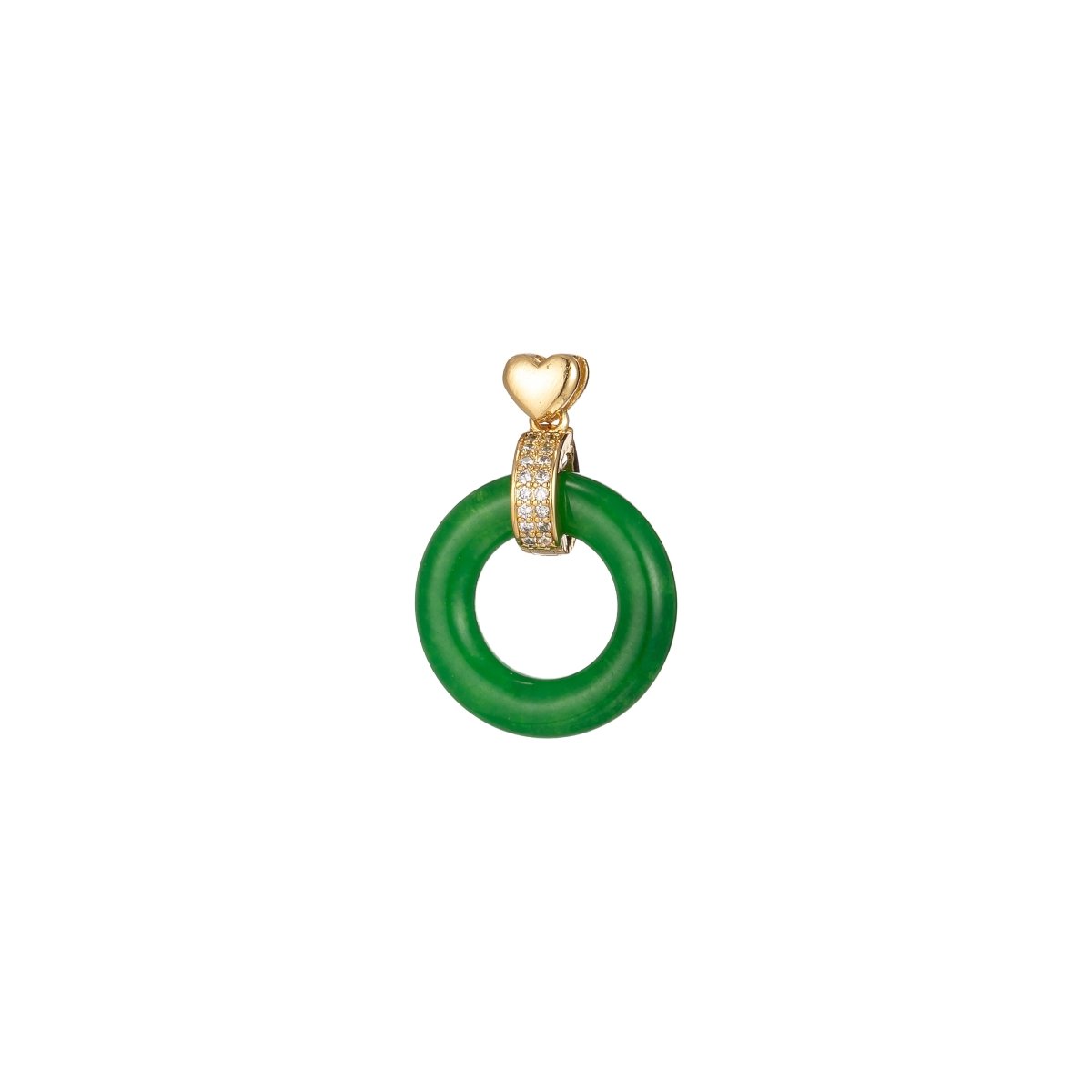 Dainty Donut Charm Pendant Acrylic Glass Dangle Charm J-852 J-853 J-854 J-855 J-856 - DLUXCA