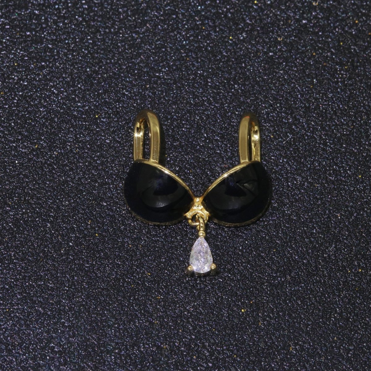 Dainty Enamel Bra Charm Cubic Dangle Tear Drop Shape Pendant 14K Gold Filled Bikini Charm for Statement Minimalist Necklace for Women F-884~F-891 - DLUXCA