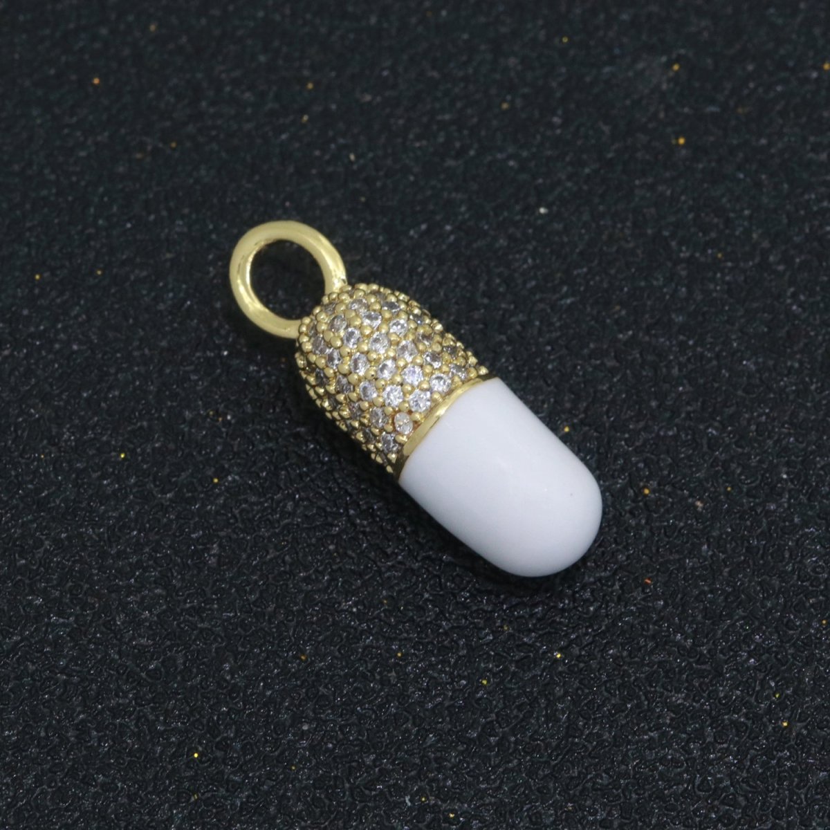 Dainty Enamel Capsule Pill CZ Cubic Zirconia Charm Pendant Fashion Y2K Jewelry Neon Colorful Women's Girl Party Necklace Pendant M-711 - M-718 - DLUXCA