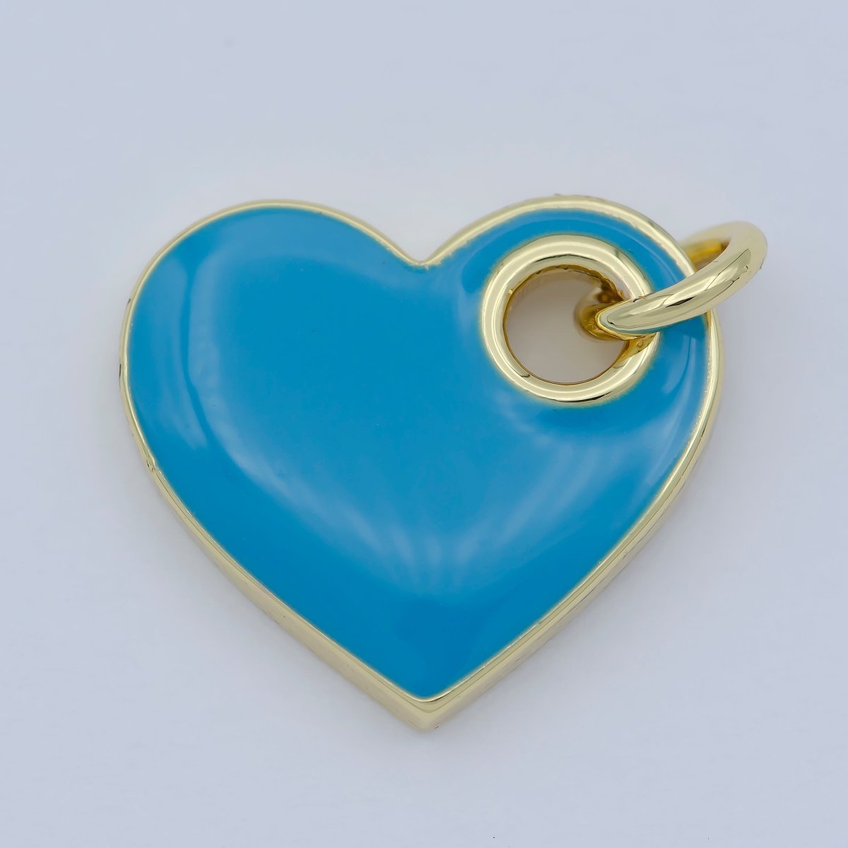 Dainty Enamel Heart Charm Colorful Sideways Heart Pendant Necklace Earring Bracelet Supply for Love Dainty Minimalist Heart Blue Pink Red M-298-M-302 - DLUXCA