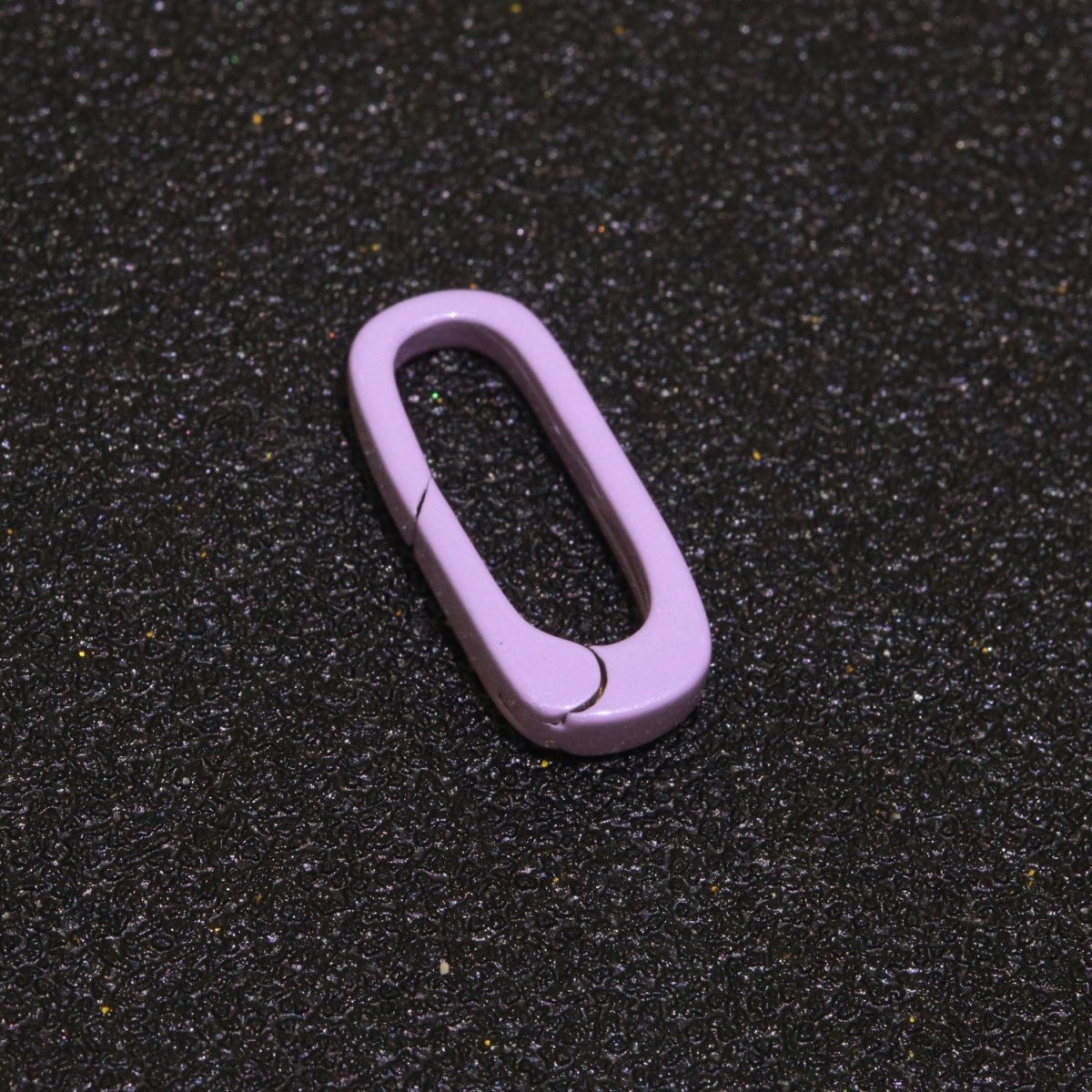 Dainty Enamel Spring Gate Ring, Push Gate ring, 18.5mm Oval Ring, Charm Holder Pink Green Red Clasp for Link Connector Clasp L-419~L-427 - DLUXCA