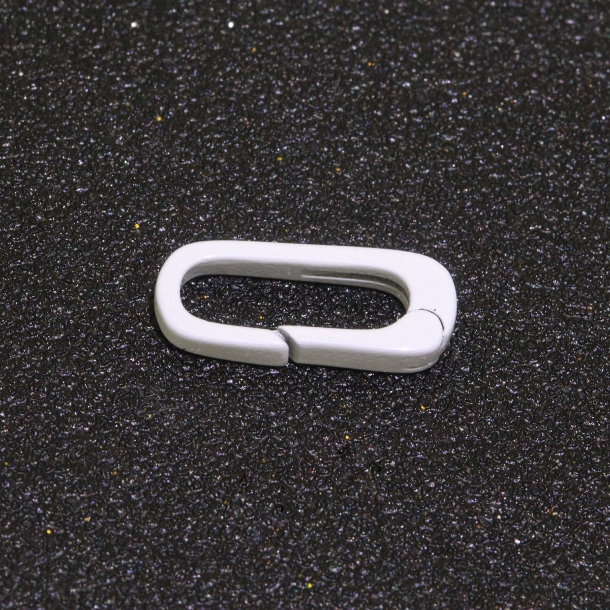 Dainty Enamel Spring Gate Ring, Push Gate ring, 18.5mm Oval Ring, Charm Holder Pink Green Red Clasp for Link Connector Clasp L-419~L-427 - DLUXCA