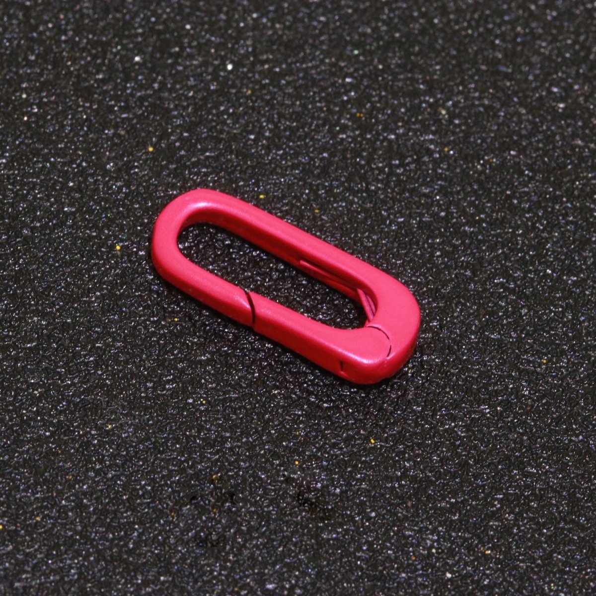 Dainty Enamel Spring Gate Ring, Push Gate ring, 18.5mm Oval Ring, Charm Holder Pink Green Red Clasp for Link Connector Clasp L-419~L-427 - DLUXCA