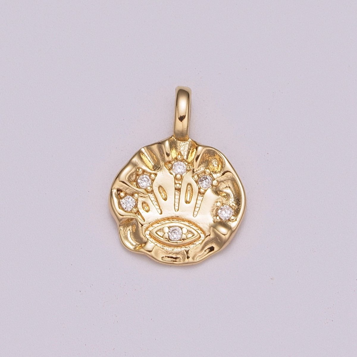 Dainty Evil Eye Charm Rustic Charm Eye of Ra Amulet Jewelry Add on Charm for necklace bracelet Supply E-605 - DLUXCA