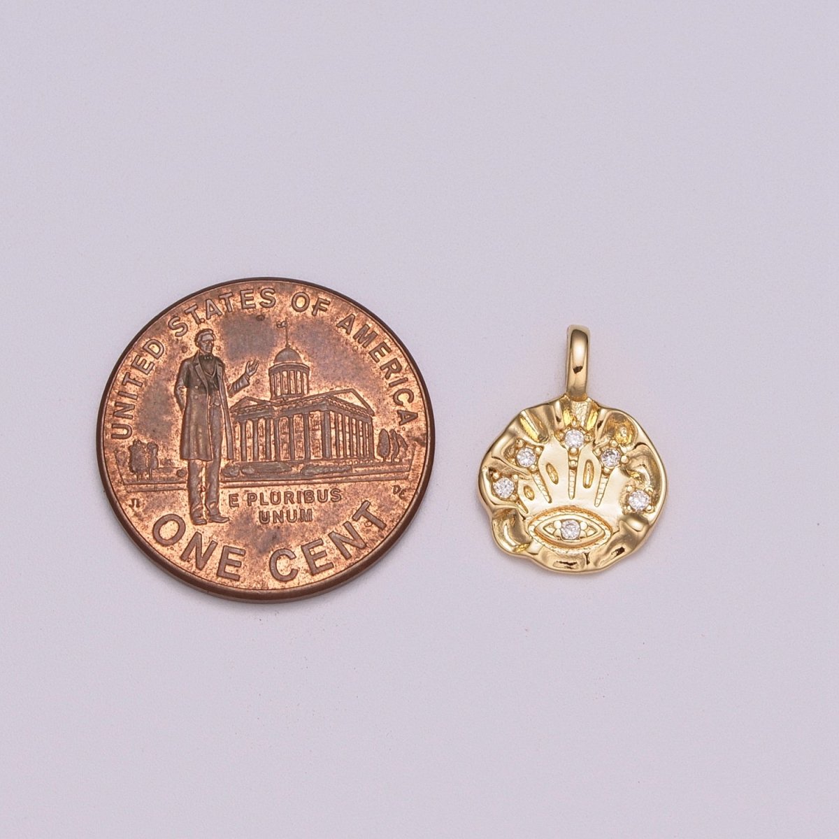 Dainty Evil Eye Charm Rustic Charm Eye of Ra Amulet Jewelry Add on Charm for necklace bracelet Supply E-605 - DLUXCA