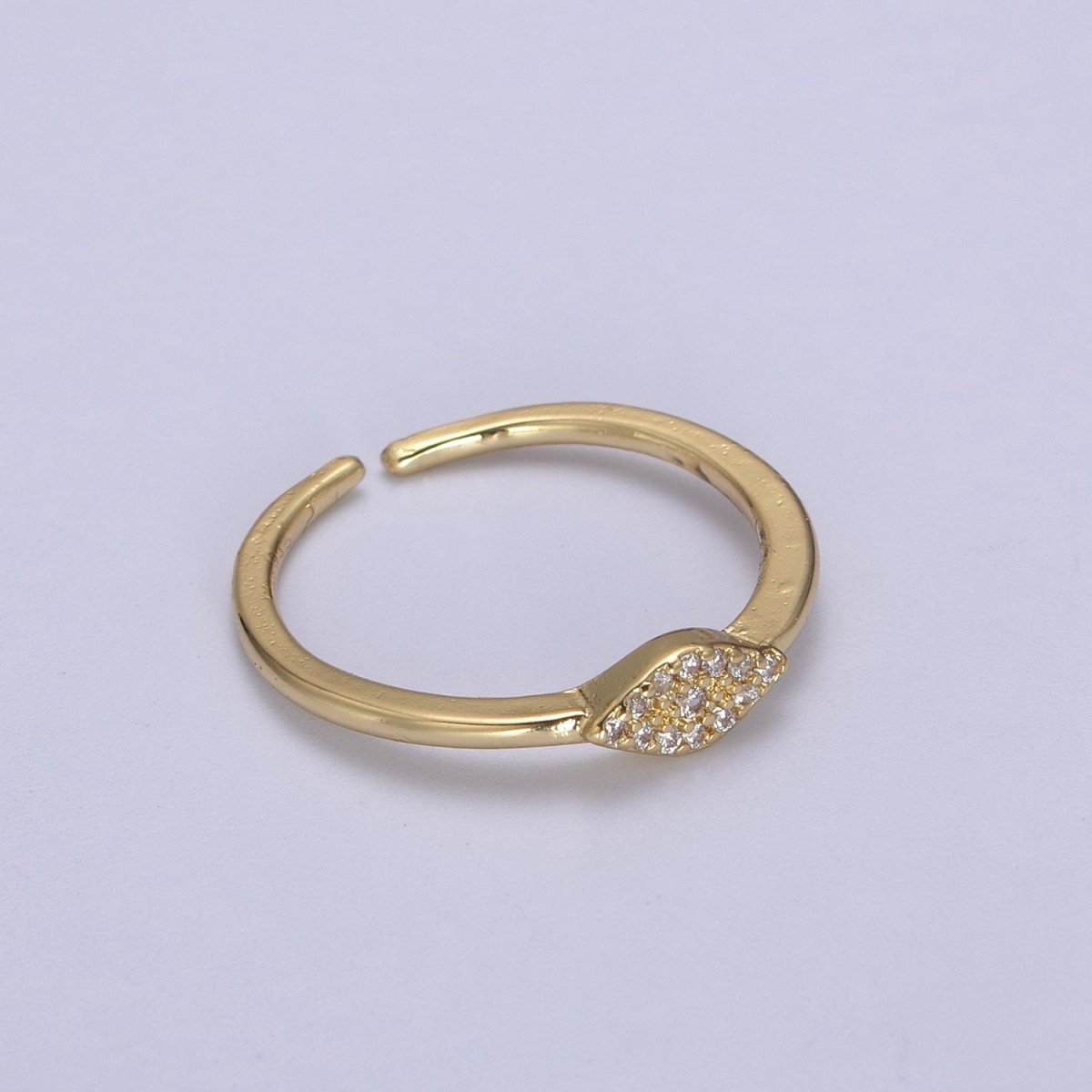 Dainty Evil Eye Stacking Ring, Gold Minimalist Ring, Simple cz Ring, Gold Filled Ring, Thin Ring, Delicate Ring, Gift for her U-325~U-328 - DLUXCA