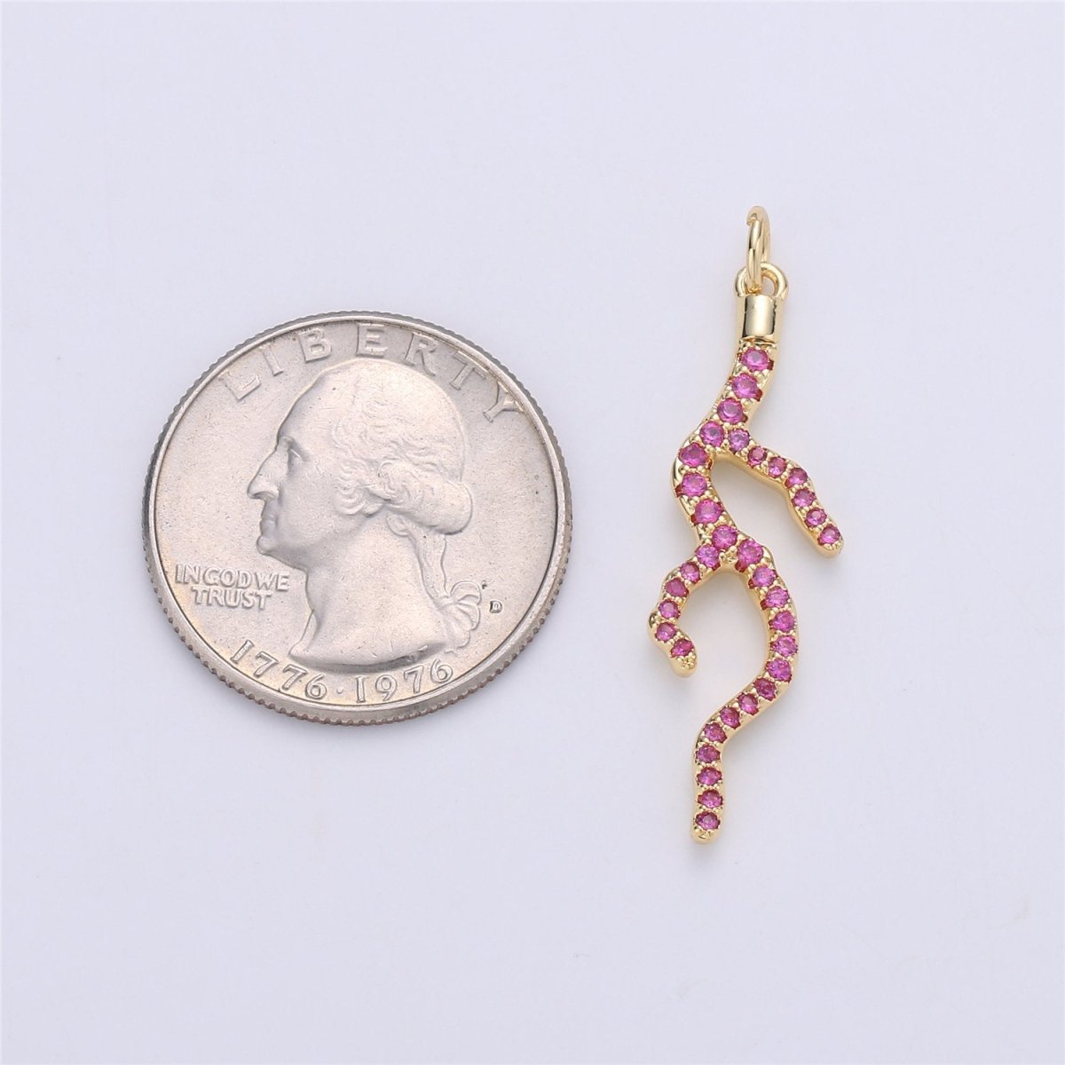 Dainty Fire Charm Micro Pave Gold Fiery hot Root Charm gift Heat Dangle Pendant Drop Pendant for Necklace Earring Supply C-906 - DLUXCA