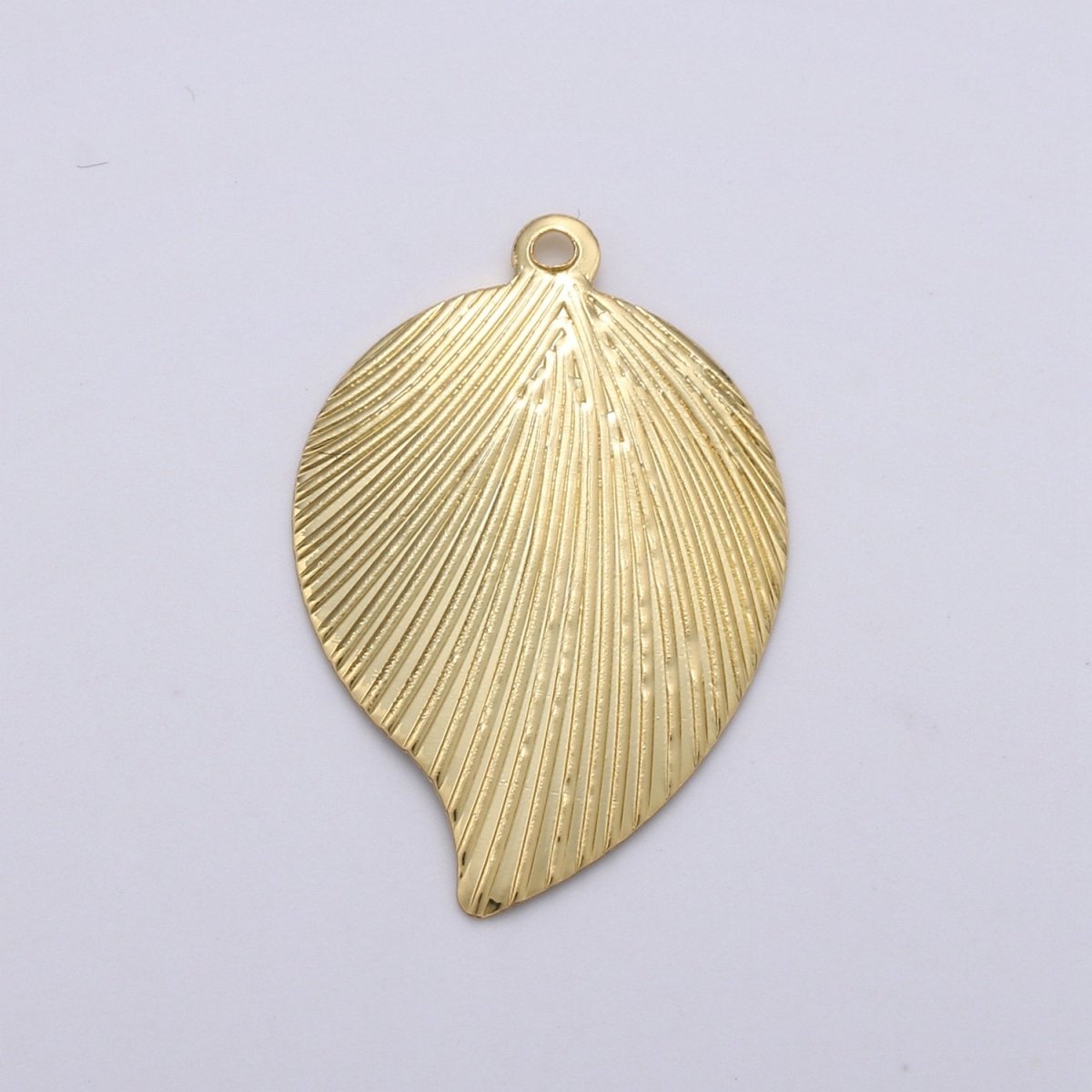 Dainty Flat Leaf Charm Pendant Gold leaf petal charm for DIY Jewelry Making 24k Gold Filled Findings, D-462 - DLUXCA