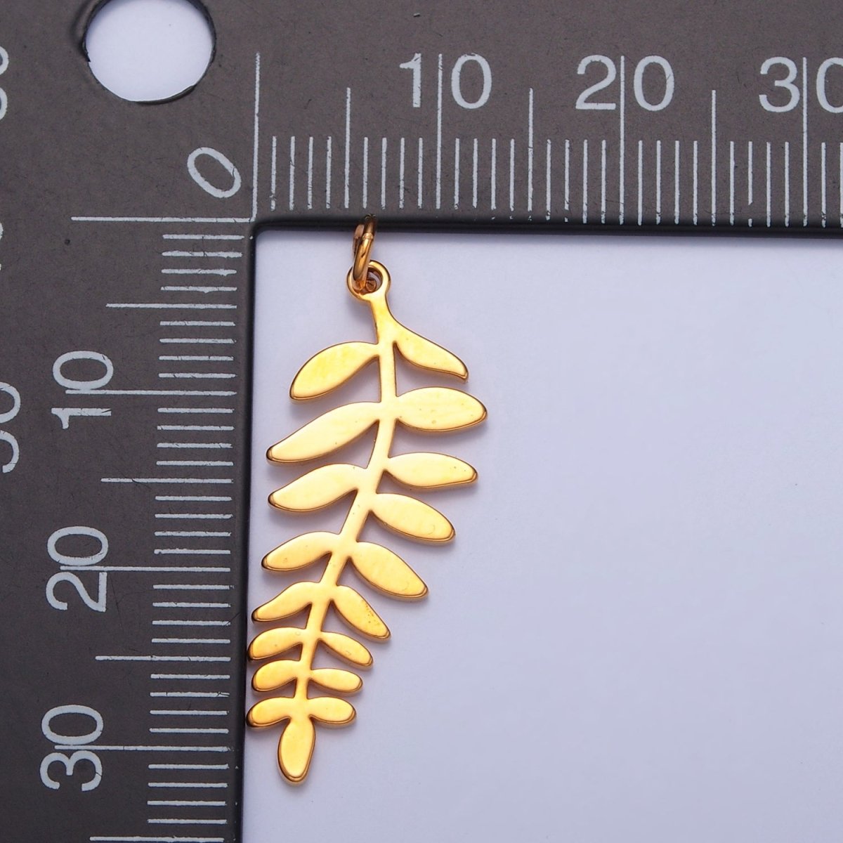 Dainty Flat Nature Palm Leaf Charm For Necklace Bracelet Jewelry Making in 14K or 24K Gold Filled W-253~W-255 - DLUXCA