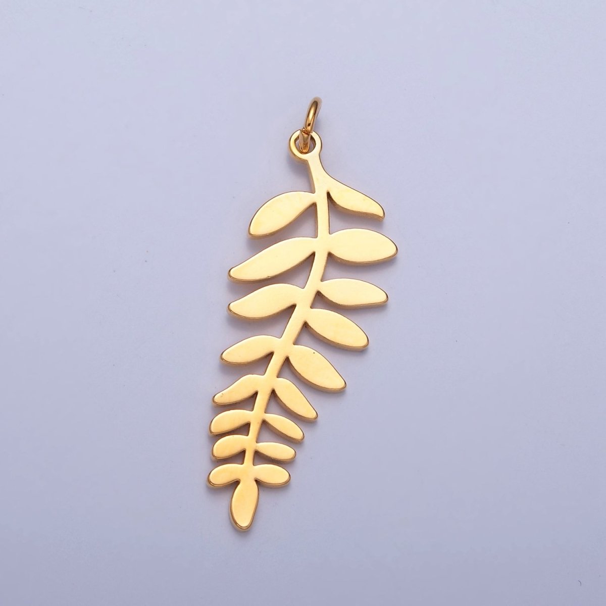 Dainty Flat Nature Palm Leaf Charm For Necklace Bracelet Jewelry Making in 14K or 24K Gold Filled W-253~W-255 - DLUXCA
