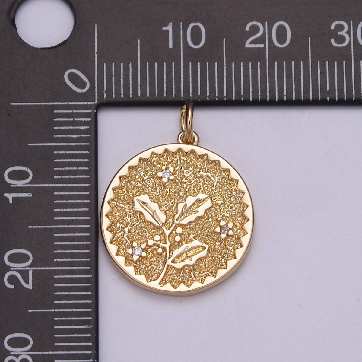 Dainty Floral Collection Sun Flower, Rose, Holly Flower, Cherry Blossom, Lotus Charm 18K Gold Filled Medallion N-189 N-190 N-191 N-192 N-201 - DLUXCA