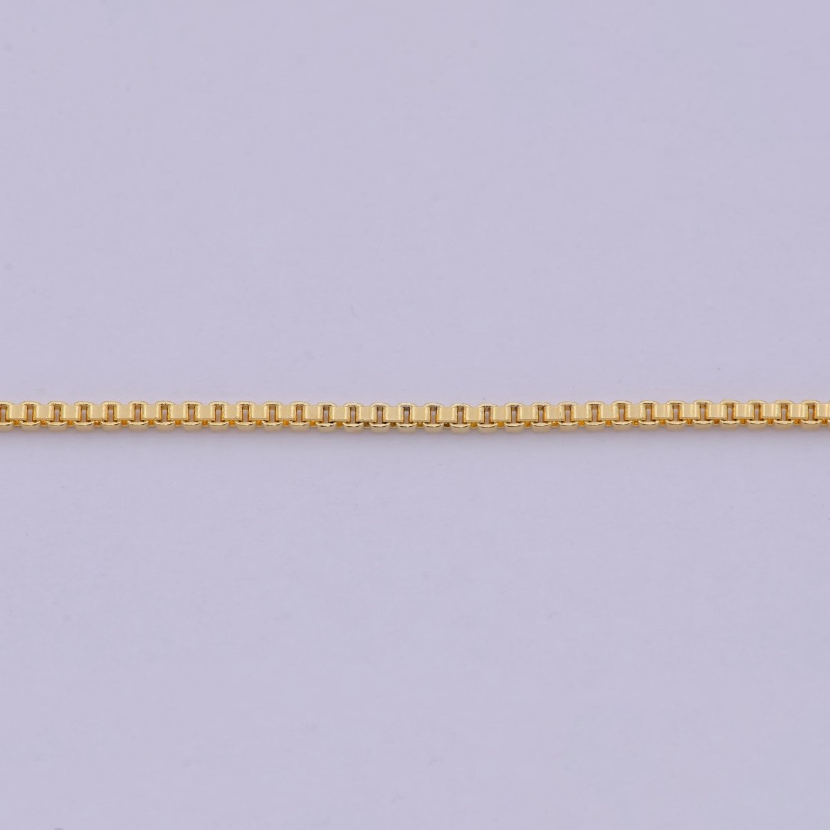 Dainty Gold Box Chain Necklace 1.2mm, Classic Box Chain Layered Necklace, Everyday Necklace, Simple chain, Minimalist | WA-524 Clearance Pricing - DLUXCA