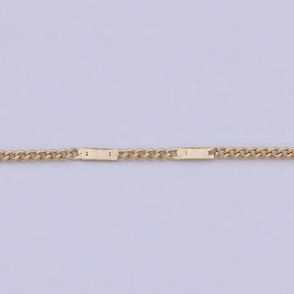 Dainty Gold Curb Chain 0.8 MM Fine 14k Gold Filled Minimalist Chain 17.7" Wholesale Necklace | WA-750 Clearance Pricing - DLUXCA
