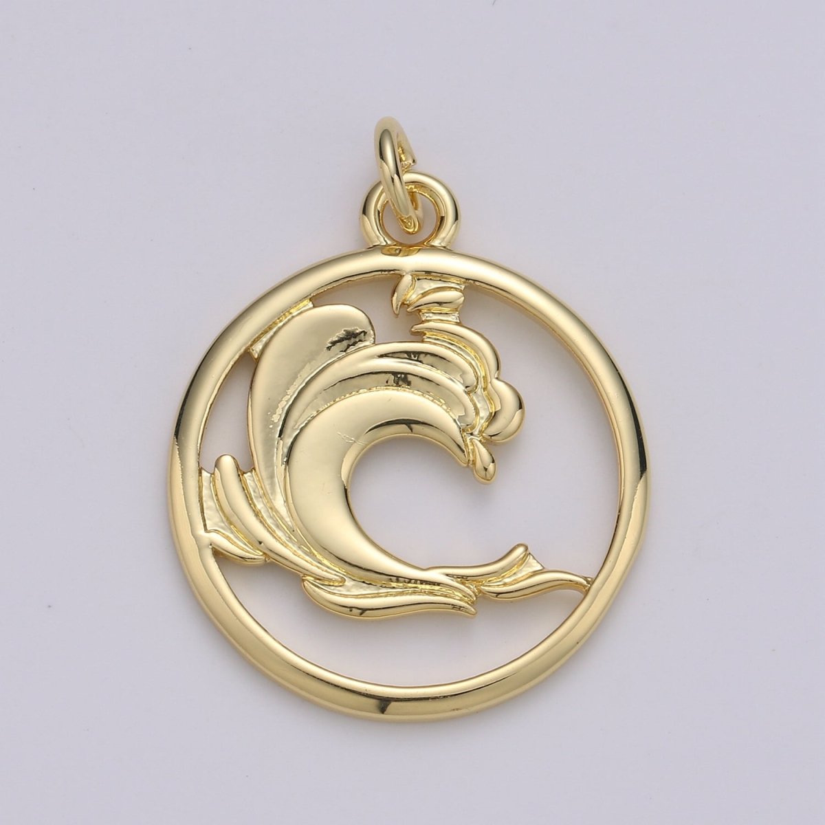 Dainty Gold Element Charm Fire Wind Earth Ocean Wave Charm. 24K Gold Filled Charm for Bracelet Necklace Earring Supply D-915 D-923 - D-925 - DLUXCA