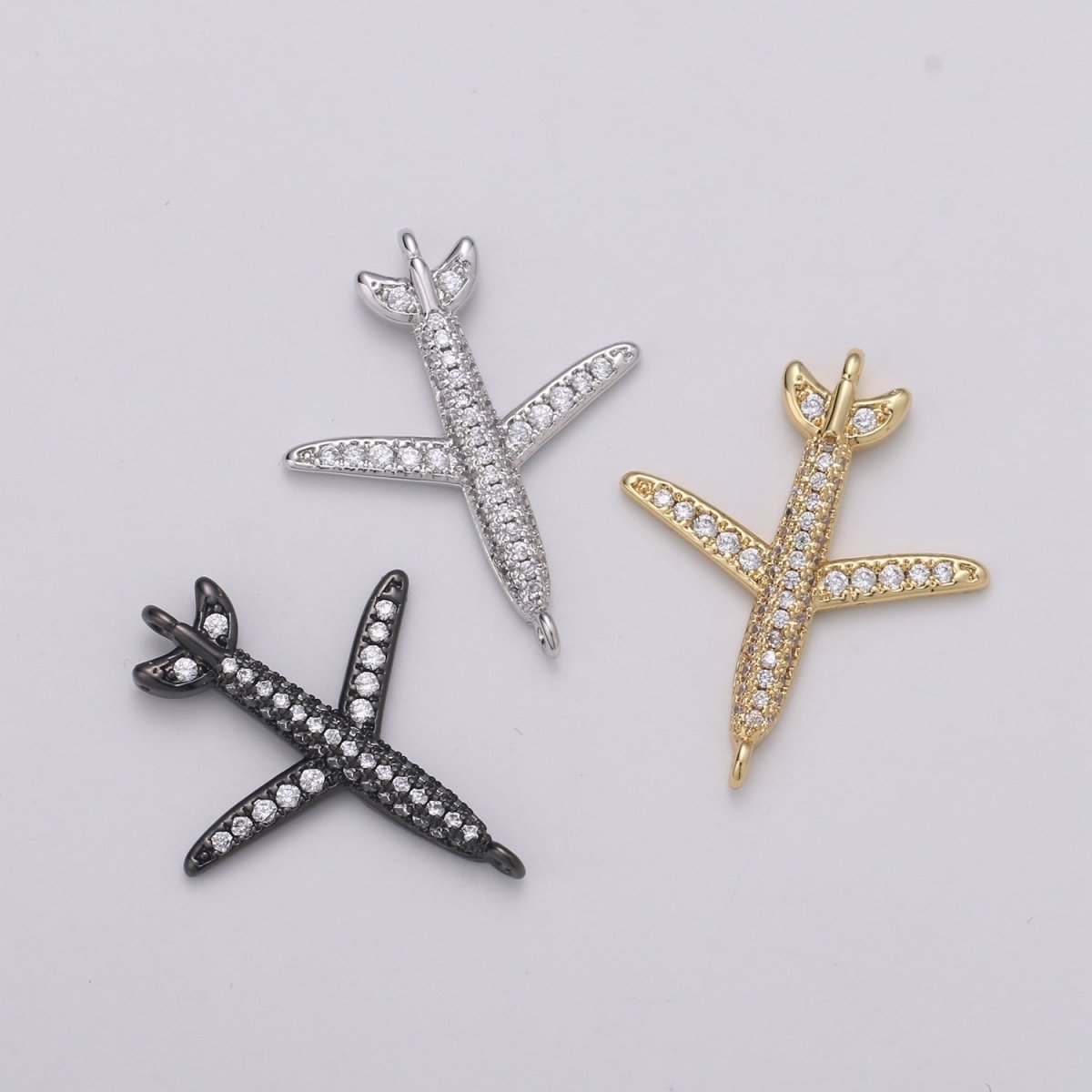 Dainty Gold Filled Airplane Connector F-520 F-521 F-522 - DLUXCA