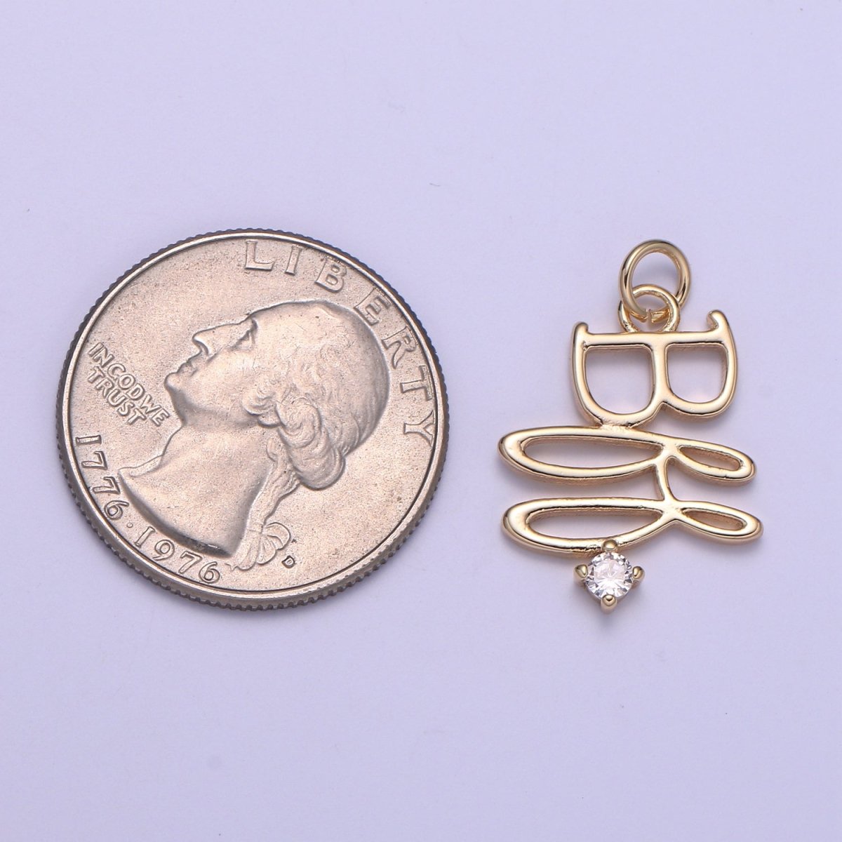 Dainty Gold Filled BFF Charm E-312 - DLUXCA