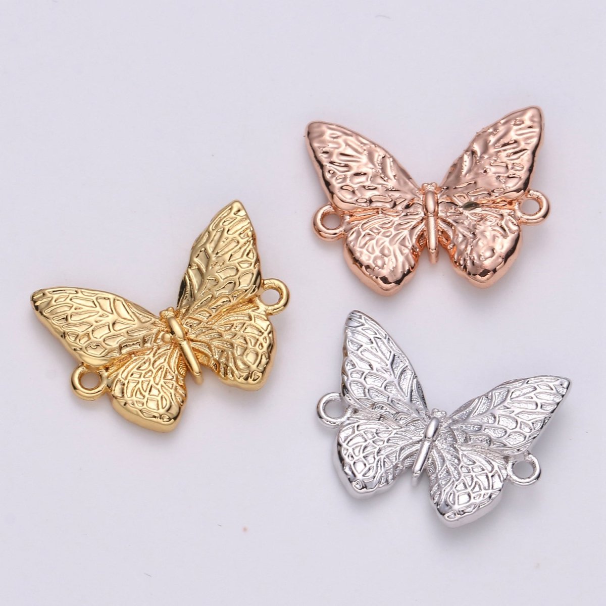 Dainty Gold Filled Butterfly Connectors F-404-F-406 - DLUXCA