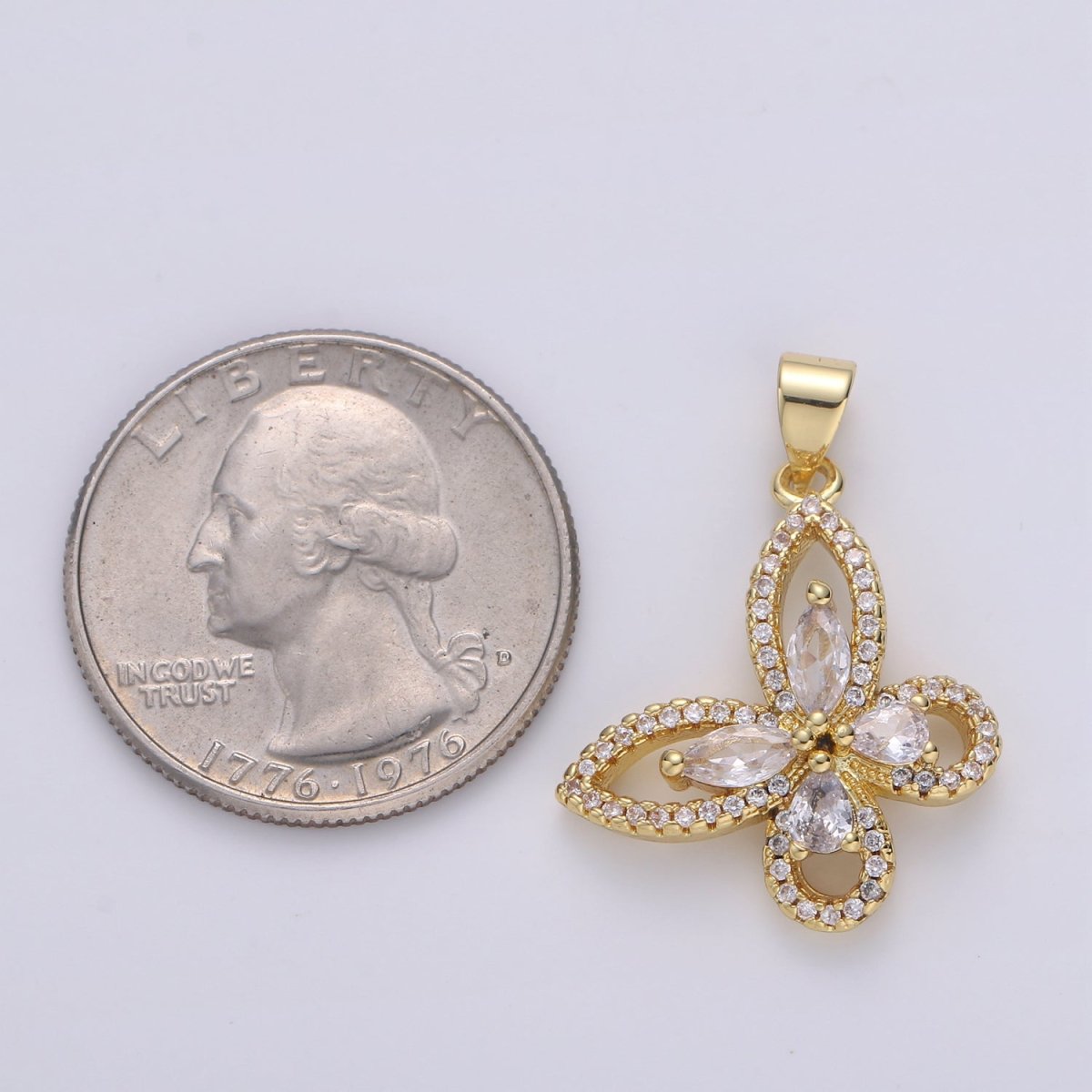 Dainty Gold Filled Butterfly Pendants I-854 - DLUXCA
