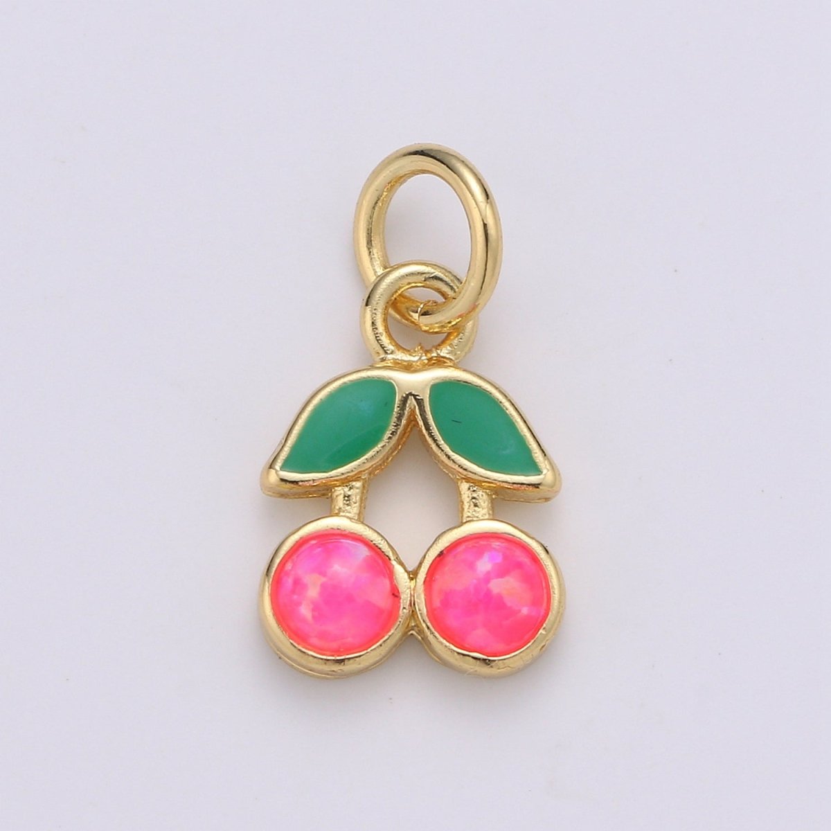 Dainty Gold Filled Cherry Charm E-017-E-019 - DLUXCA