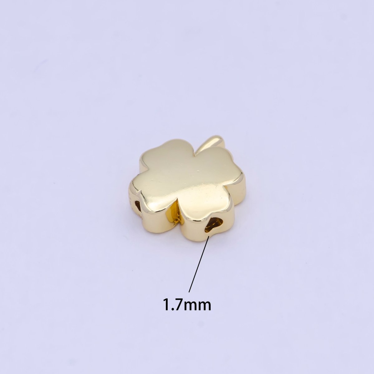 Dainty Gold Filled Clover Bead Spacer for Bracelet W-853 - DLUXCA