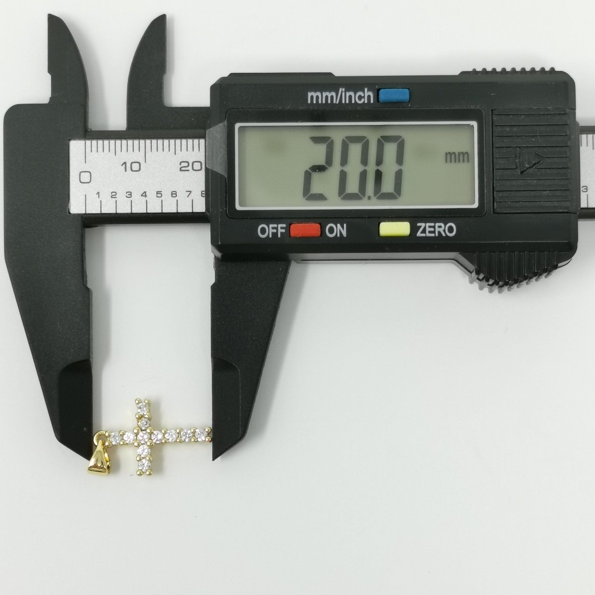 Dainty Gold Filled Cross for Necklace Earring Bracelet Charm 20x13.2mm | J-191 - DLUXCA