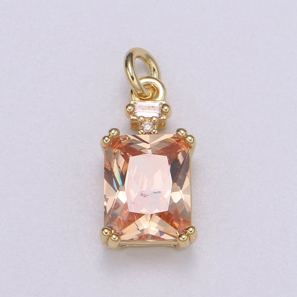Dainty Gold Filled Crystal Charm E-247-E-253 M-490 - DLUXCA