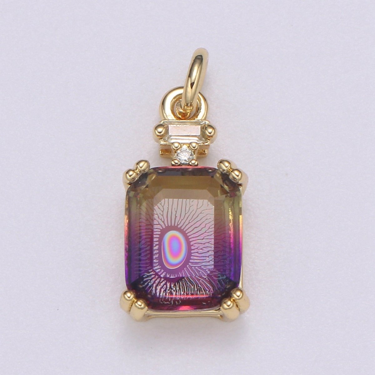 Dainty Gold Filled Crystal Charm E-247-E-253 M-490 - DLUXCA