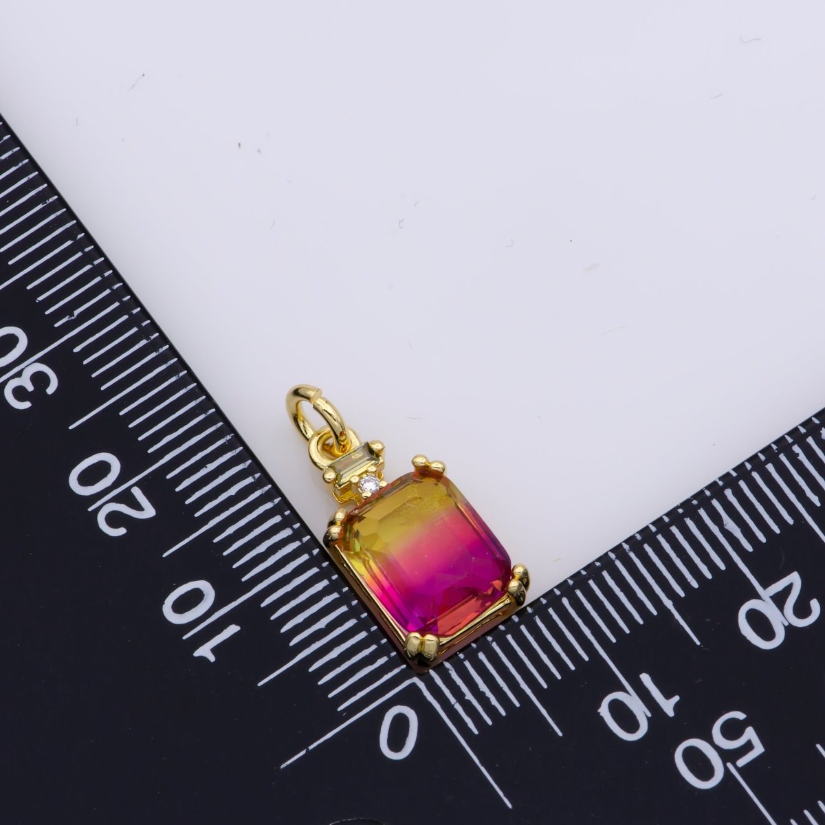 Dainty Gold Filled Crystal Charm E-247-E-253 M-490 - DLUXCA