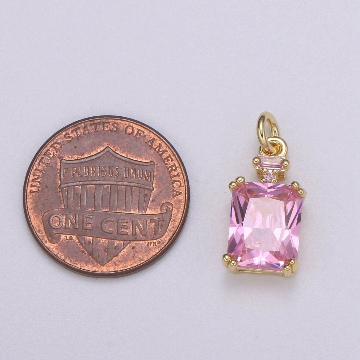 Dainty Gold Filled Crystal Charm E-247-E-253 M-490 - DLUXCA