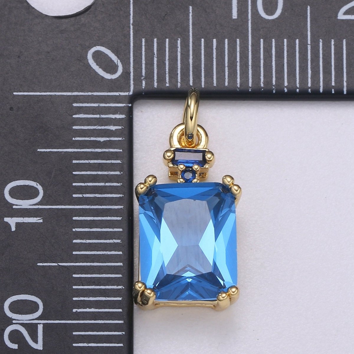Dainty Gold Filled Crystal Charm E-247-E-253 M-490 - DLUXCA