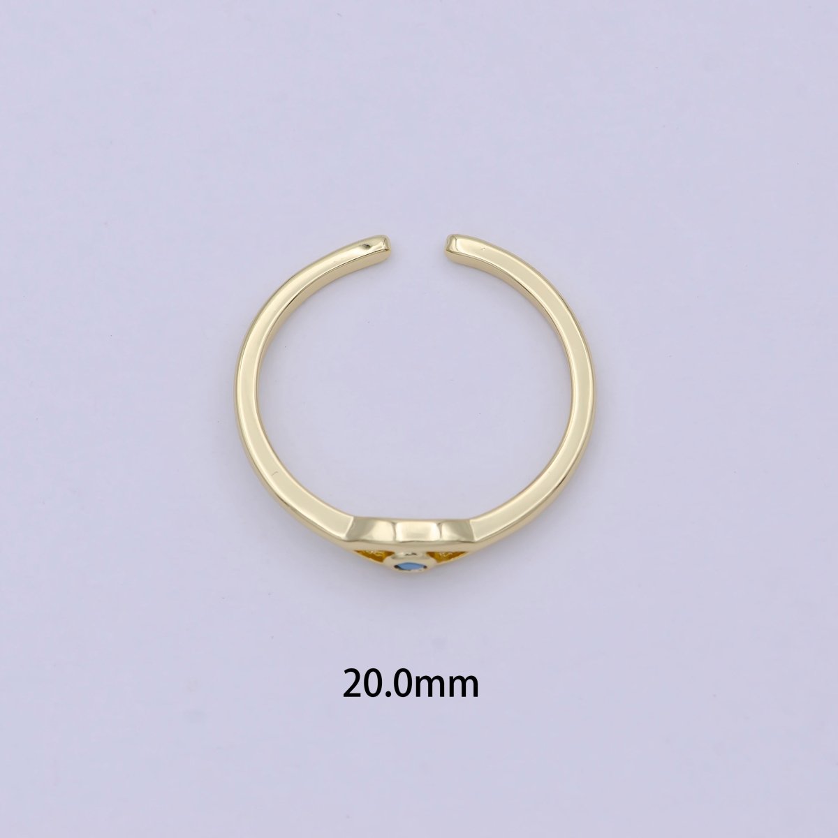 Dainty Gold Filled Evil Eye Ring Open Adjustable Jewelry S-383 ~ S-388 - DLUXCA