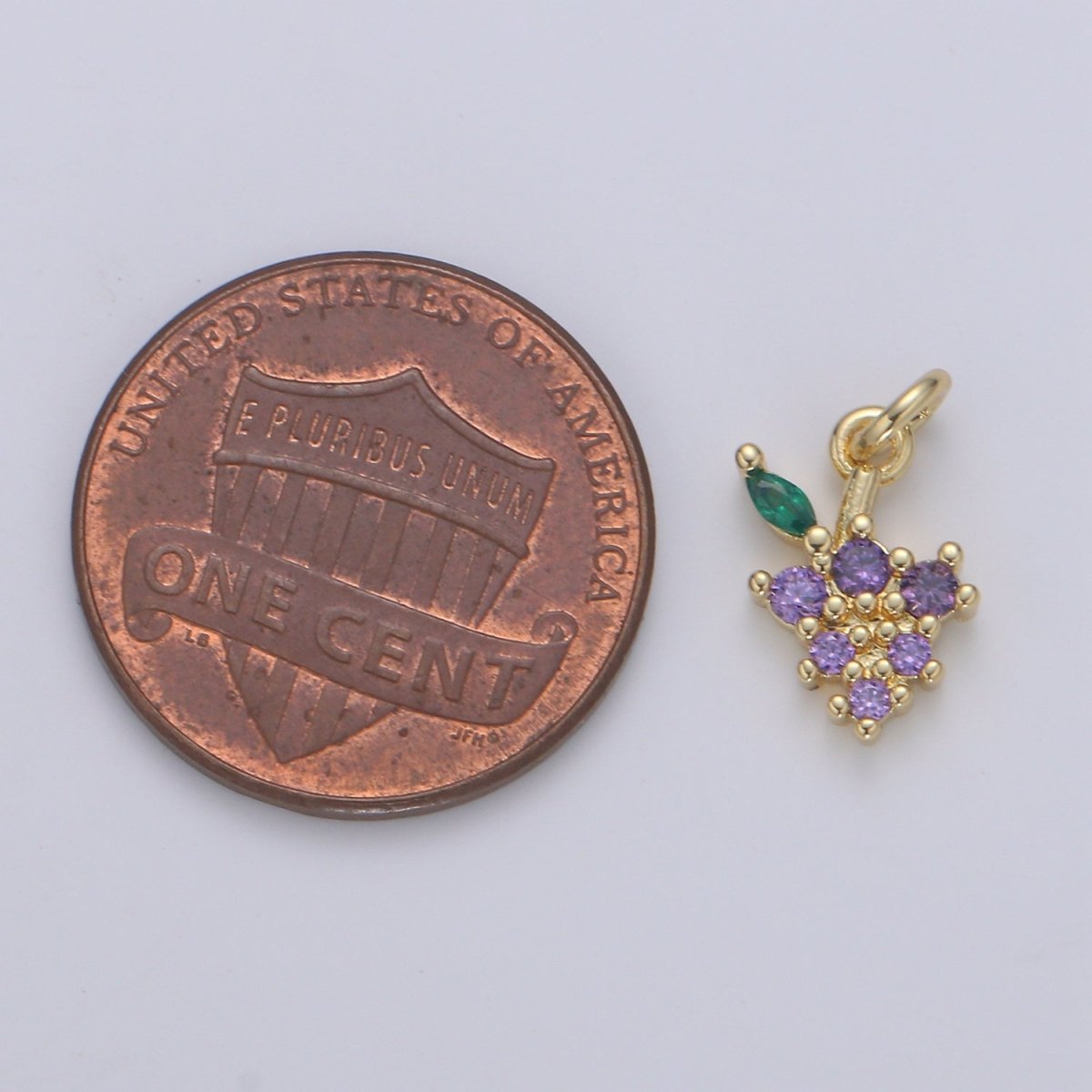Dainty Gold Filled Grape Charm E-237 - DLUXCA