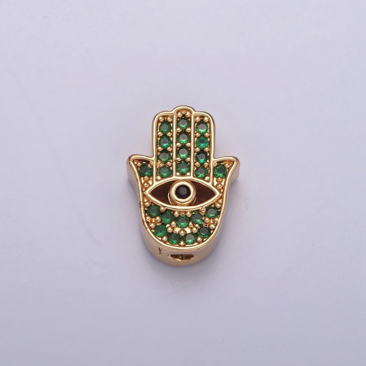 Dainty Gold Filled Hamsa Hand Bead Spacer for Bracelet Component W-908 W-909 W-910 W-911 - DLUXCA