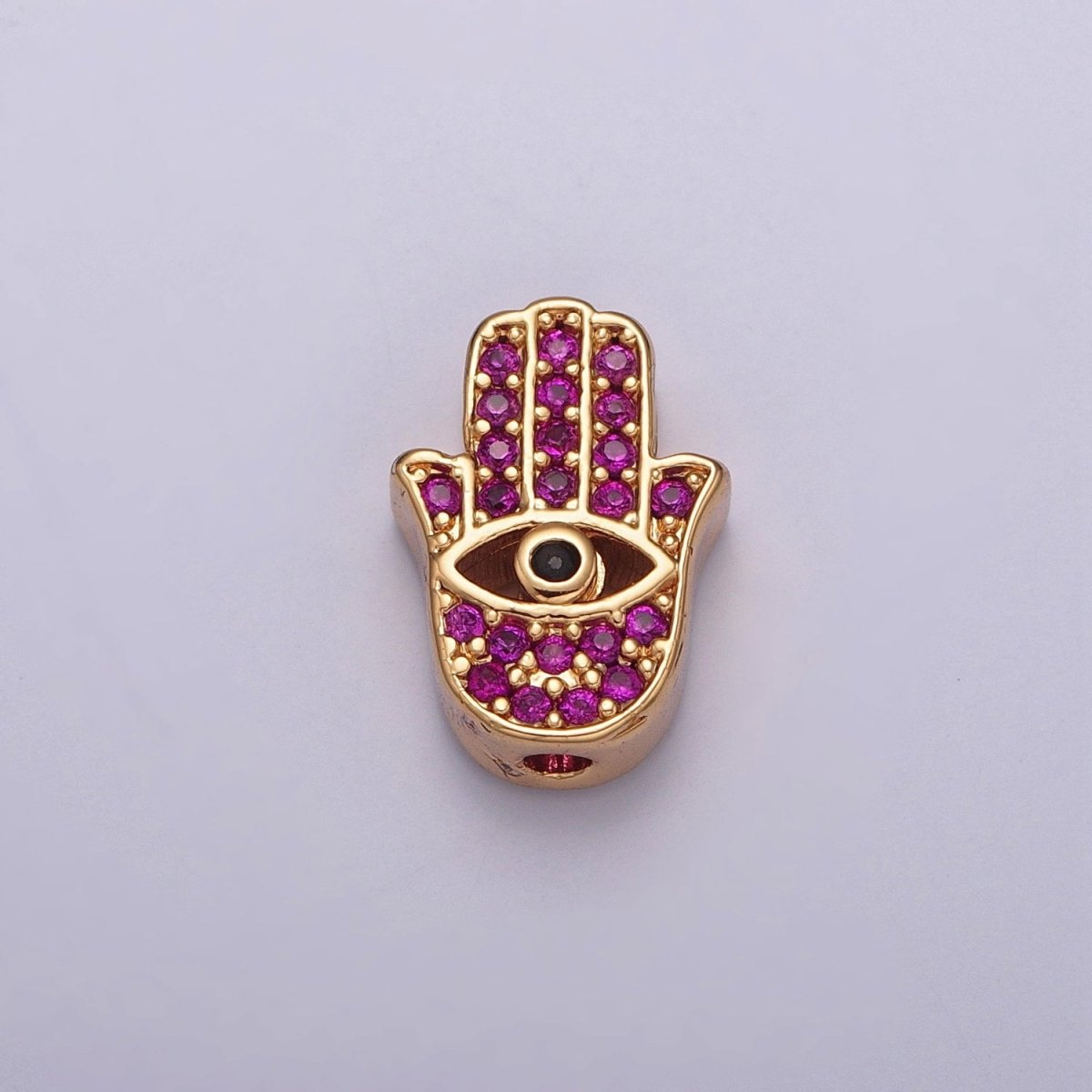 Dainty Gold Filled Hamsa Hand Bead Spacer for Bracelet Component W-908 W-909 W-910 W-911 - DLUXCA