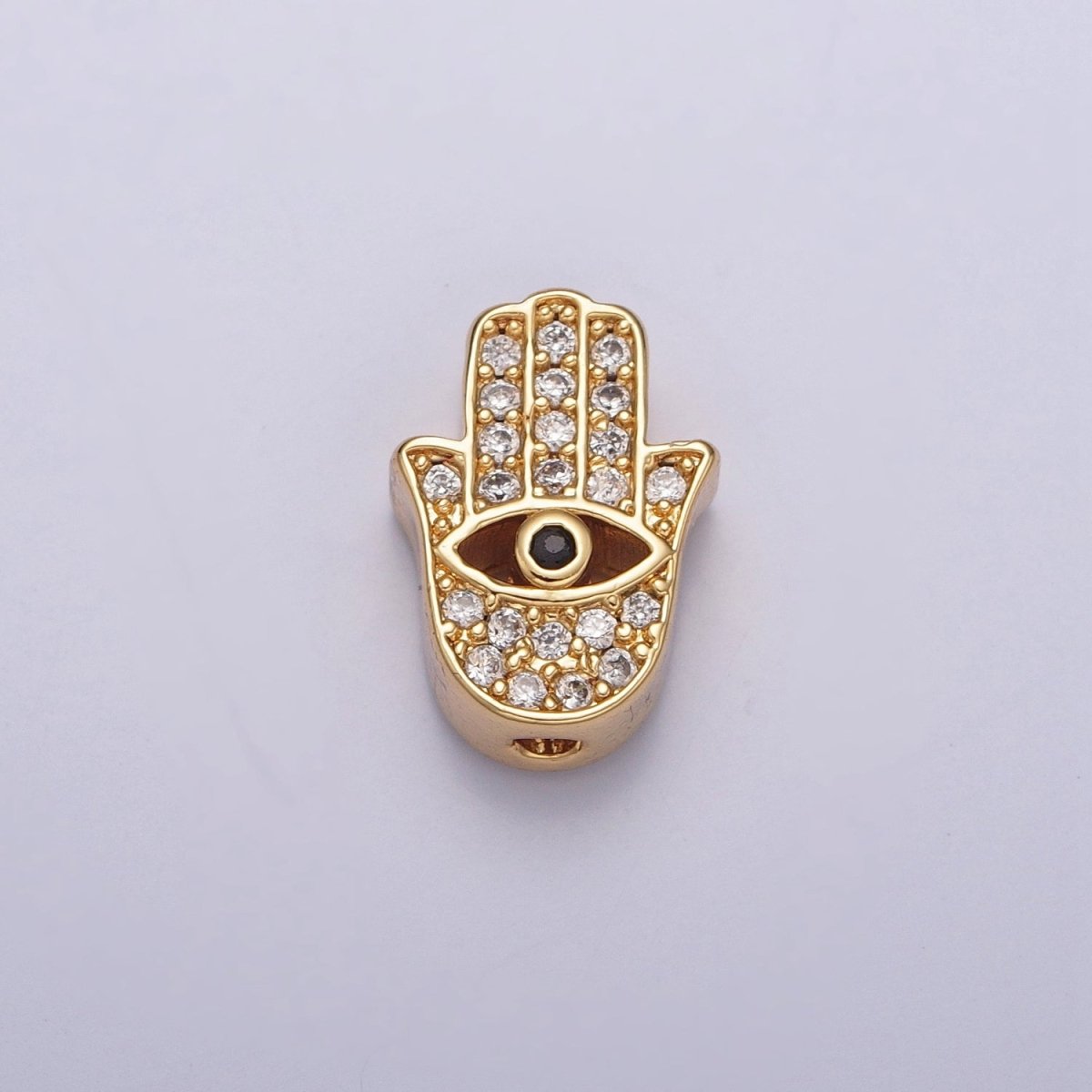 Dainty Gold Filled Hamsa Hand Bead Spacer for Bracelet Component W-908 W-909 W-910 W-911 - DLUXCA