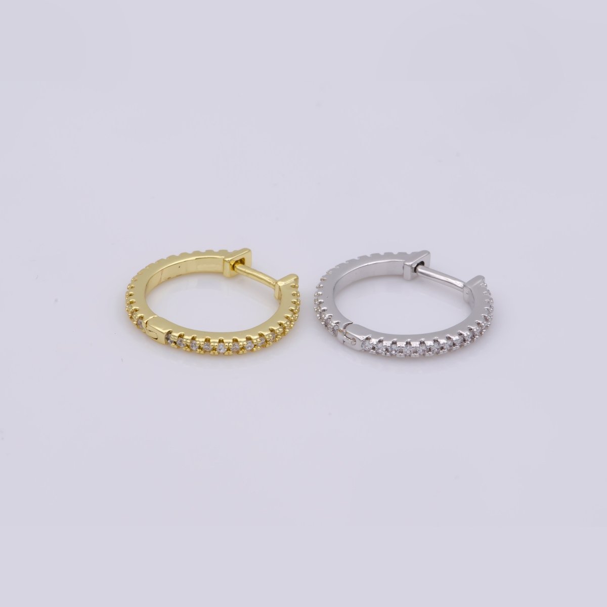 Dainty Gold Filled hoop earrings - huggie hoops earrings - Cubic hoop earrings - Dainty hoops - Tiny hoops - Thin hoops - Minimalist earring P-047 Q-222 Q-223 - DLUXCA