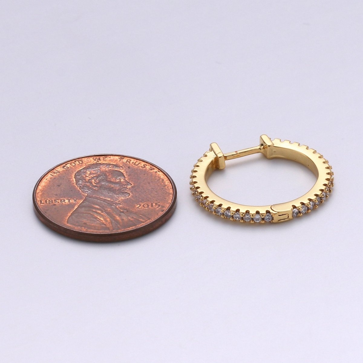 Dainty Gold Filled hoop earrings - huggie hoops earrings - Cubic hoop earrings - Dainty hoops - Tiny hoops - Thin hoops - Minimalist earring P-047 Q-222 Q-223 - DLUXCA