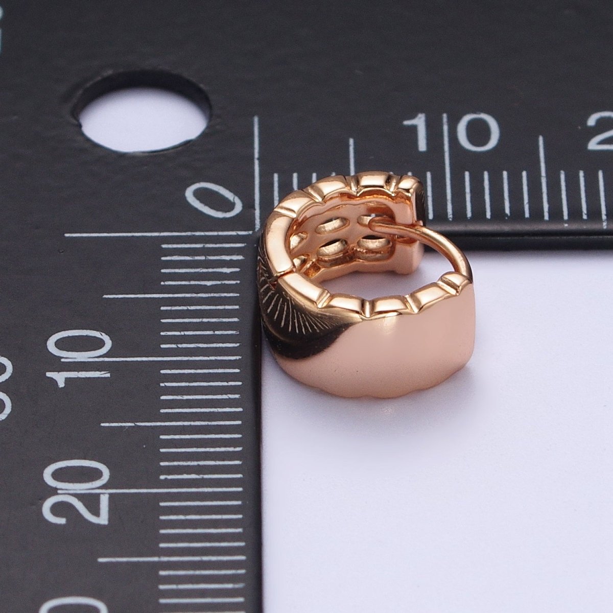 Dainty Gold Filled Huggie Earring Minimalist Jewelry Pinky Gold Hoops AB1087 - DLUXCA