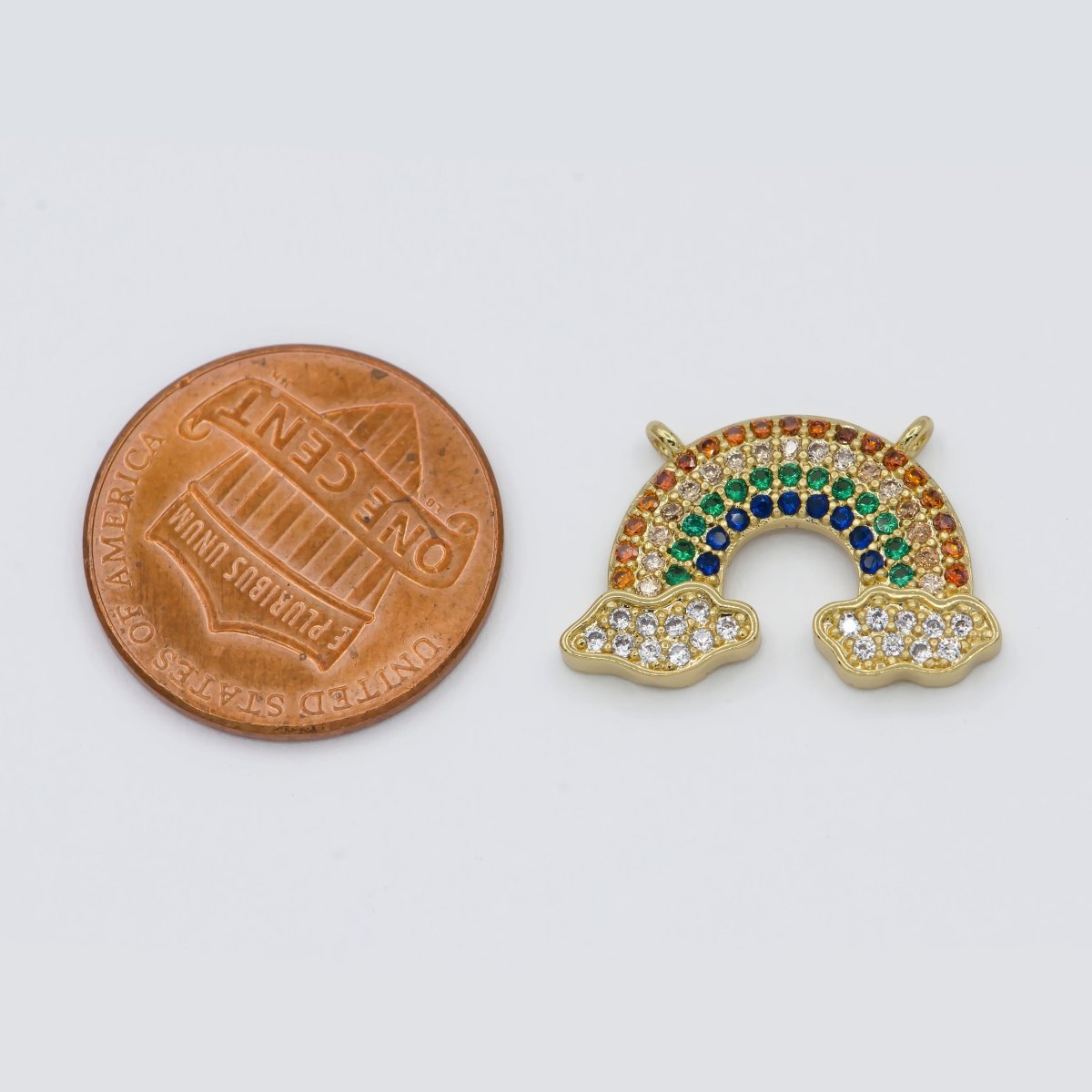 Dainty Gold Filled Little Rainbow Connectors F-828 - DLUXCA