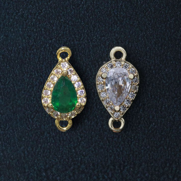 Dainty Gold Filled Stone Connectors F-837 F-843 - DLUXCA