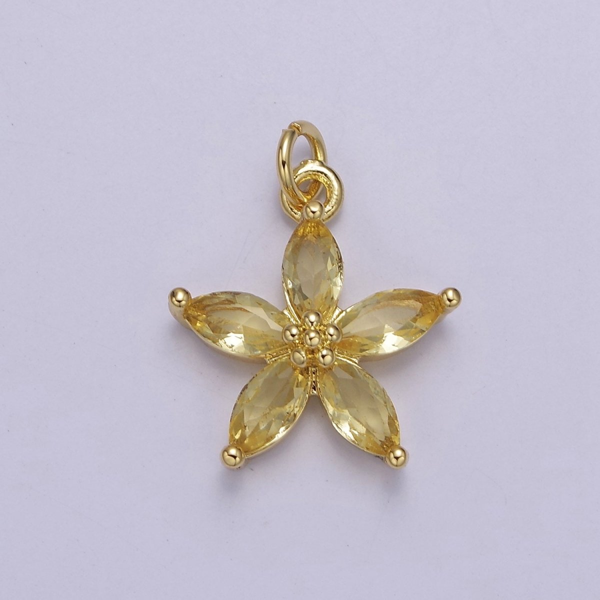 Dainty Gold Five Petal Flower Pendant, Flower Charm, Gold Flower Charm, Earring Bracelet Necklace Making Finding E-448 E-456 E-463 E-466 E-469 E-491 E-510 E-513 E-514 E-549 - DLUXCA