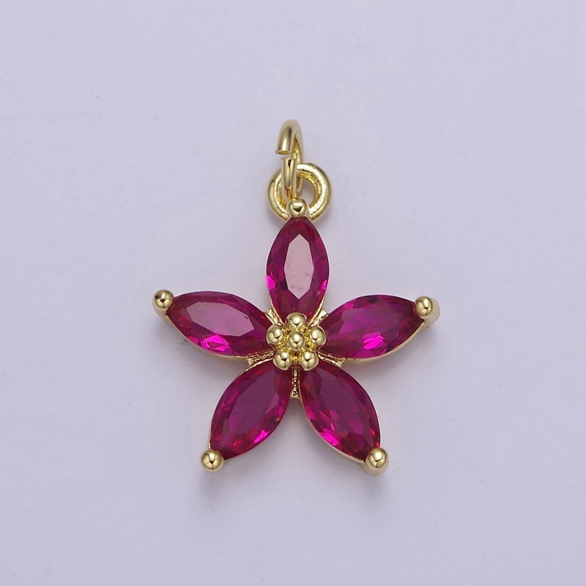 Dainty Gold Five Petal Flower Pendant, Flower Charm, Gold Flower Charm, Earring Bracelet Necklace Making Finding E-448 E-456 E-463 E-466 E-469 E-491 E-510 E-513 E-514 E-549 - DLUXCA